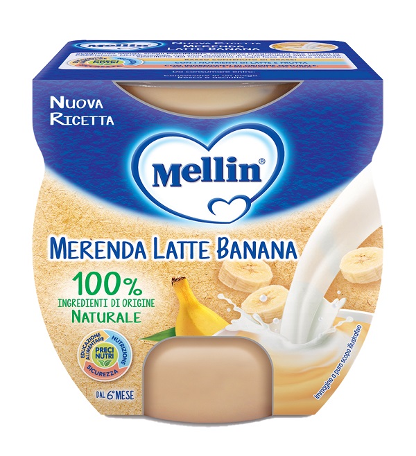 MELLIN MERENDA LATTE BANANA 2 X 100 G - Farmacia Dott. Pasquale Russo