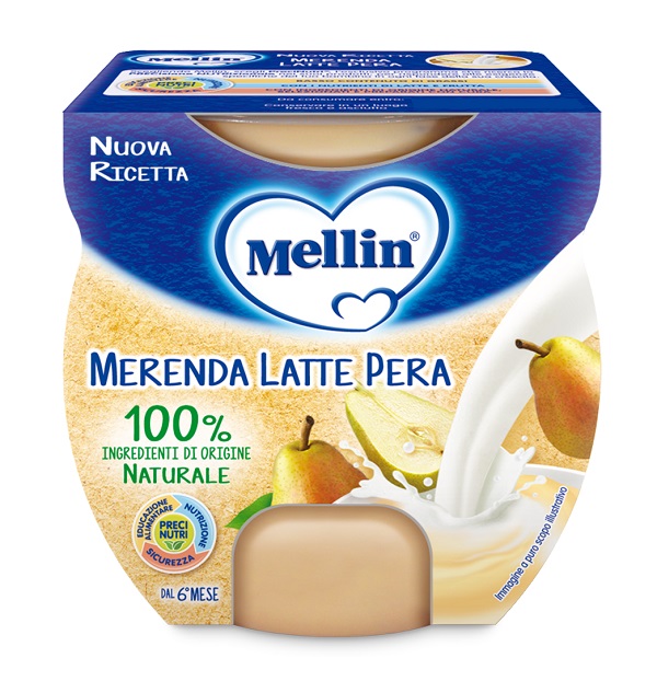 MELLIN MERENDA LATTE PERA 2 X 100 G - Farmacia Dott. Pasquale Russo