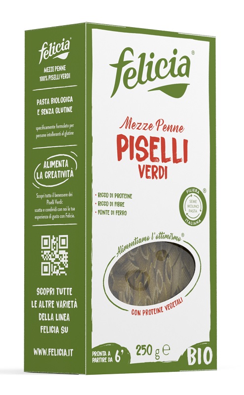 FELICIA BIO MEZZE PENNE PISELLI VERDI 250 G - Farmacia Dott. Pasquale Russo