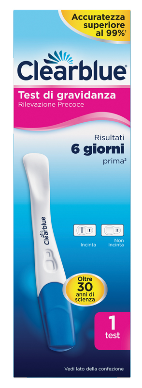 TEST DI GRAVIDANZA CLEARBLUE RILEVAZIONE PRECOCE 1 PEZZO - Farmacia Dott. Pasquale Russo