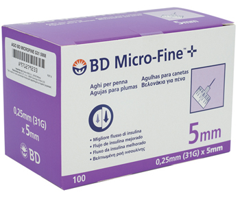 AGO PER PENNA DA INSULINA BD MICROFINE GAUGE 31 5 MM 100 PEZZI - Farmacia Dott. Pasquale Russo