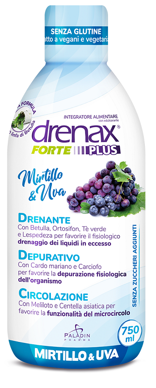 DRENAX FORTE PLUS ORIGINALE CON MIRTILLO E UVA 750 ML - Farmacia Dott. Pasquale Russo