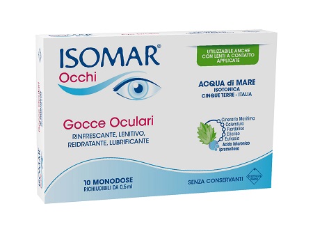 ISOMAR OCCHI GOCCE OCULARI ALL'ACIDO IALURONICO 0,20% 10 FLACONCINI - Farmacia Dott. Pasquale Russo