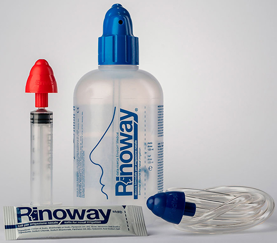 RINOWAY DOCCIA PER IRRIGAZIONE NASALE + 15 SALI ISOTONICI - Farmacia Dott. Pasquale Russo