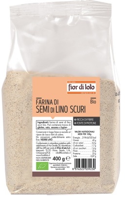 FARINA DI SEMI DI LINO SCURI BIO 400 G - Farmacia Dott. Pasquale Russo