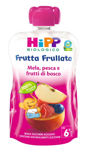 HIPP BIO FRUTTA FRULLATA MELA PESCA FRUTTI DI BOSCO 90 G - Farmacia Dott. Pasquale Russo