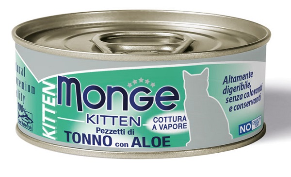 MONGE NATURAL QUALITY GATTO MONGE JELLY PEZZETTI TONNO BONITO/ALOE KITTEN 80 G - Farmacia Dott. Pasquale Russo