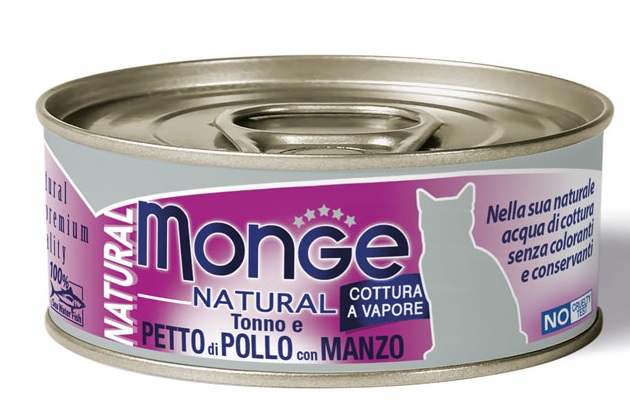 MONGE NATURAL QUALITY GATTO MONGE NATURAL PETTO DI POLLO CON MANZO 80 G - Farmacia Dott. Pasquale Russo