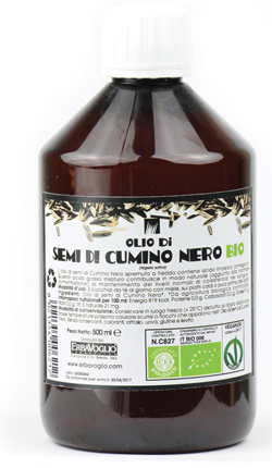 OLIO DI SEMI DI CUMINO NERO BIO 500 ML - Farmacia Dott. Pasquale Russo