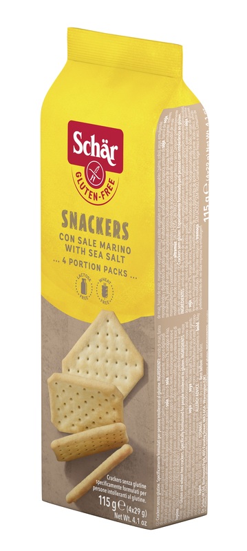 SCHAR SNACKERS CRACKERS CON SALE MARINO SENZA LATTOSIO 4 PORZIONI DA 29 G - Farmacia Dott. Pasquale Russo