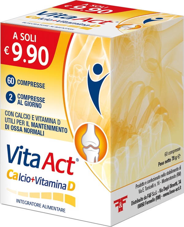 VITA ACT CALCIO + VITAMINA D 60 COMPRESSE - Farmacia Dott. Pasquale Russo