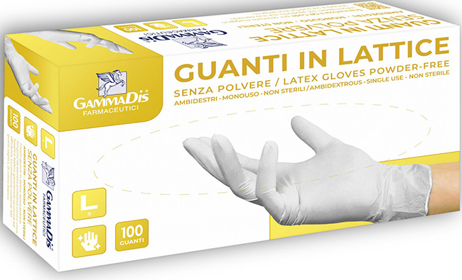 GUANTI LATTICE SENZA POLVERE SMALL 100 PEZZI GAMMADIS - Farmacia Dott. Pasquale Russo