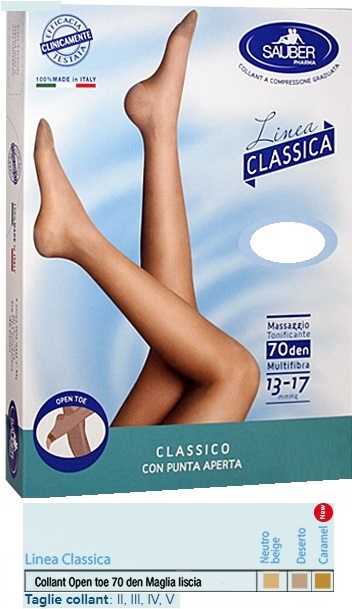 SAUBER COLLANT OPEN TOE MAGLIA LISCIA 70 DEN COLORE NEUTRO BEIGE TAGLIA 2 LINEA CLASSICA - Farmacia Dott. Pasquale Russo