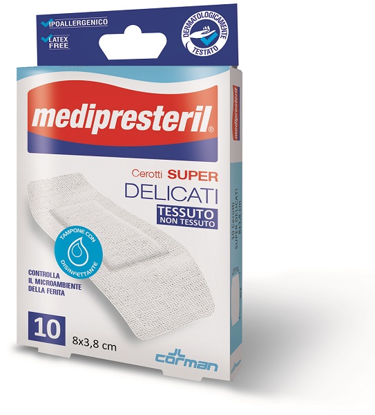 MEDIPRESTERIL CEROTTI DELICATI SUPER 8 X 3,8 10 PEZZI - Farmacia Dott. Pasquale Russo