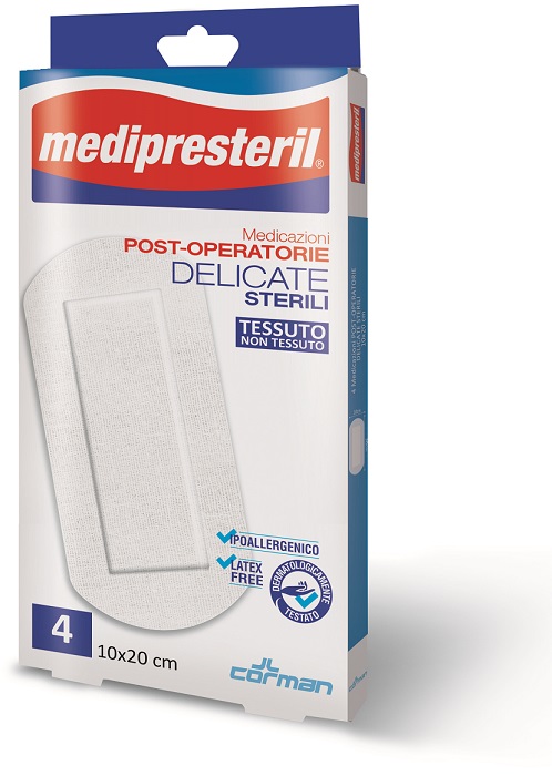 MEDICAZIONE POST OPERATORIA MEDIPRESTERIL DELICATA TNT 10X20CM 5 PEZZI - Farmacia Dott. Pasquale Russo