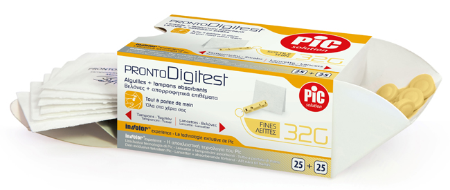 LANCETTE PUNGIDITO PIC PRONTO DIGITEST GAUGE 32 25 PEZZI - Farmacia Dott. Pasquale Russo