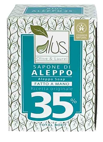 ALUS OLIVE & LAUREL SAPONE DI ALEPPO FATTO A MANO 35% 200 G - Farmacia Dott. Pasquale Russo