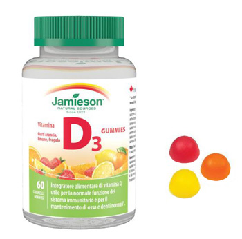 JAMIESON VITAMINA D GUMMIES 1000 60 CARAMELLE GOMMOSE - Farmacia Dott. Pasquale Russo