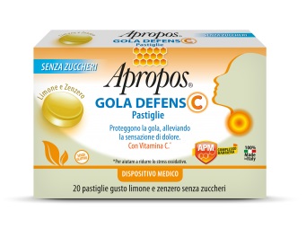 APROPOS GOLA DEFENS C LIMONE/ZENZERO 20 PASTIGLIE - Farmacia Dott. Pasquale Russo