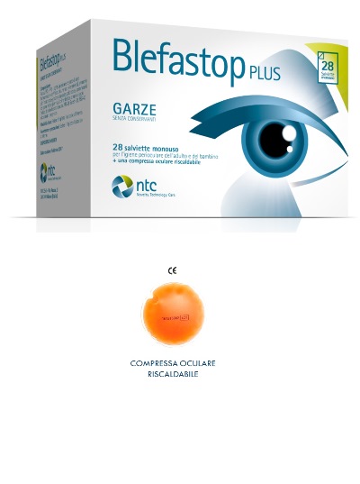 BLEFASTOP PLUS GARZA IN COTONE PIEGATA CON FILO DI BARIO 28 SALVIETTE MONOUSO + 1 COMPRESSA OCULARE RISCALDABILE - Farmacia Dott. Pasquale Russo