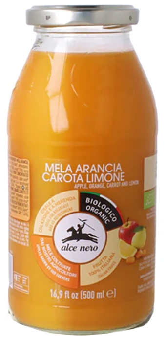 SUCCO 100% MELA ARANCIA CAROTA LIMONE BIO 500 ML - Farmacia Dott. Pasquale Russo