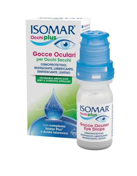 ISOMAR OCCHI PLUS GOCCE OCULARI PER OCCHI SECCHI ALL'ACIDO IALURONICO 0,25% 10 ML - Farmacia Dott. Pasquale Russo