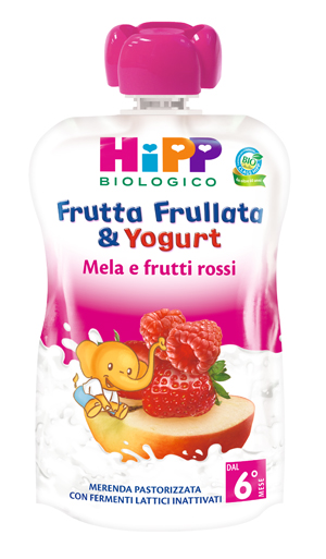 HIPP BIO FRUTTA FRULLATA YOGURT MELA FRUTTI ROSSI 90 G - Farmacia Dott. Pasquale Russo