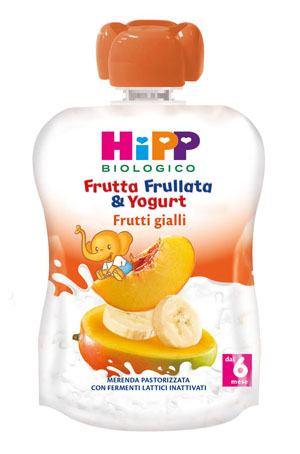 HIPP BIO FRUTTA FRULLATA YOGURT FRUTTI GIALLI 90 G - Farmacia Dott. Pasquale Russo