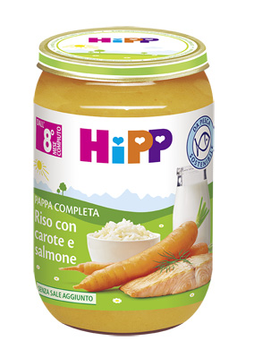 HIPP PAPPA PRONTA RISO CAROTE SALMONE 220 G - Farmacia Dott. Pasquale Russo