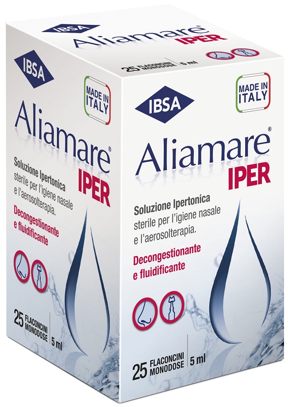 ALIAMARE IPER 25 FLACONCINI IPERTONICI DA 5 ML - Farmacia Dott. Pasquale Russo