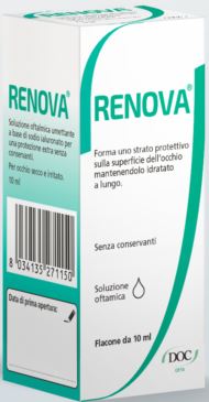 RENOVA COLLIRIO SOSTITUTO LACRIMALE A BASE DI ACIDO IALURONICO 0,4% FLACONE DA 10 ML SENZA CONSERVANTI - Farmacia Dott. Pasquale Russo