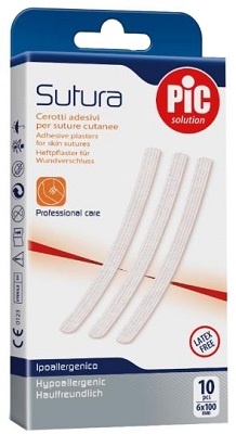 CEROTTO PER SUTURA PIC SOLUTION 6 X 100 MM 10 PEZZI - Farmacia Dott. Pasquale Russo