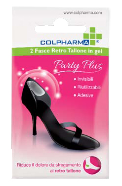 COLPHARMA PARTY PLUS FASCIA RETRO TALLONE IN GEL 2 PEZZI - Farmacia Dott. Pasquale Russo