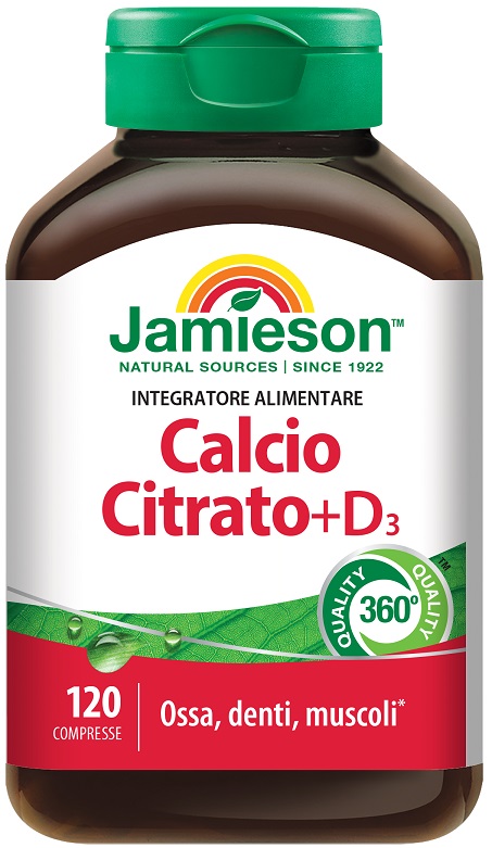 JAMIESON CALCIO CITRATO + D3 120 COMPRESSE - Farmacia Dott. Pasquale Russo