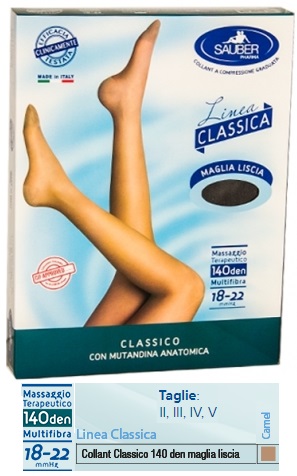 SAUBER CLASSICO COLLANT 140 DENARI MAGLIA LISCIA CAMEL 2 - Farmacia Dott. Pasquale Russo