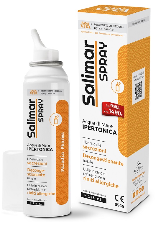 SPRAY NASALE IPERTONICO SANAVITA SALIMAR 125 ML - Farmacia Dott. Pasquale Russo