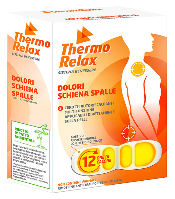 THERMORELAX CEROTTO AUTORISCALDANTE DOLORE SCHIENA/SPALLE 3 PEZZI - Farmacia Dott. Pasquale Russo