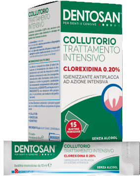 DENTOSAN COLLUTORIO MONODOSE INTENSIVO 0,20% 15 BUSTINE DA 10 ML - Farmacia Dott. Pasquale Russo