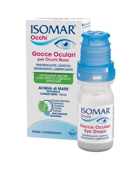 ISOMAR OCCHI GOCCE OCULARI ALL'ACIDO IALURONICO 0,20% 10 ML SENZA CONSERVANTI - Farmacia Dott. Pasquale Russo