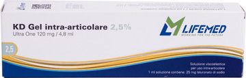 SIRINGA INTRA-ARTICOLARE KD GEL ACIDO IALURONICO 2,5% ULTRA ONE 120 MG/4,8 ML - Farmacia Dott. Pasquale Russo