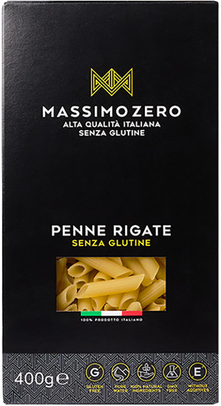 MASSIMO ZERO MEZZE PENNE RIGATE 400 G - Farmacia Dott. Pasquale Russo