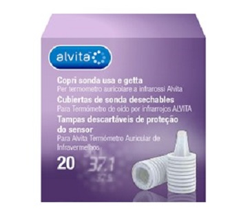 ALVITA COPRI SONDA USA E GETTA PER TERMOMETRO AD INFRAROSSI 20 PEZZI - Farmacia Dott. Pasquale Russo