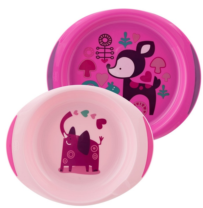 CHICCO PIATTO FONDO E PIANO 12 MESI+ ROSA/VERDE - Farmacia Dott. Pasquale Russo