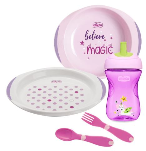 CHICCO SET PAPPA 12 MESI+ ROSA - Farmacia Dott. Pasquale Russo