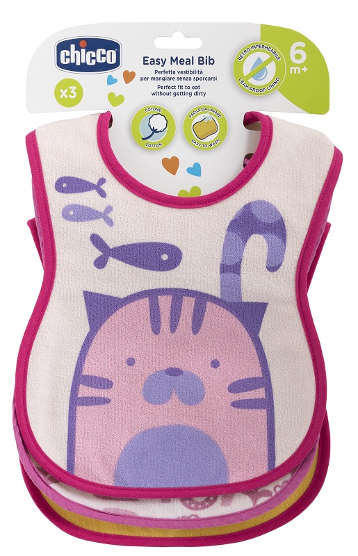 CHICCO BAVAGLINO PAPPA 6M 3 PEZZI GIRL - Farmacia Dott. Pasquale Russo