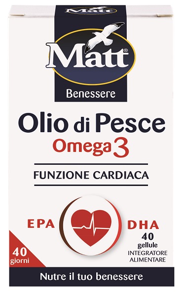 MATT BENESSERE OLIO DI PESCE OMEGA 3 40 GELLULE - Farmacia Dott. Pasquale Russo