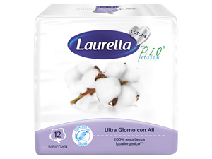 ASSORBENTE LAURELLA IN COTONE ULTRA GIORNO CON ALI 12 PEZZI - Farmacia Dott. Pasquale Russo
