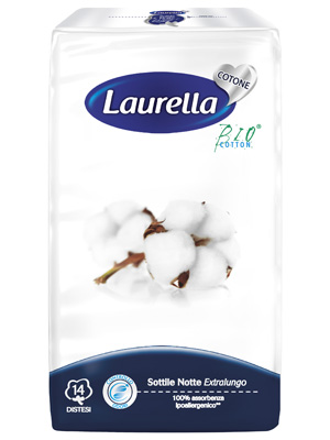 ASSORBENTE LAURELLA IN COTONE SOTTILE NOTTE DISTESO 14 PEZZI - Farmacia Dott. Pasquale Russo