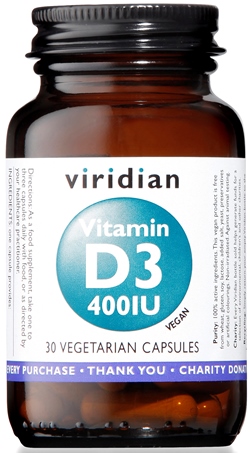 VIRIDIAN VITAMIN D3 400IU 30CPS - Farmacia Dott. Pasquale Russo