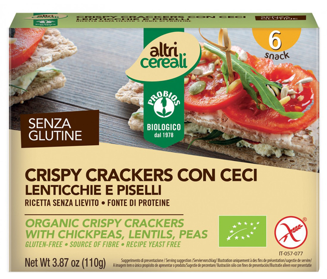 ALTRICEREALI CRISPY CRACKERS CON CECI 110 G - Farmacia Dott. Pasquale Russo